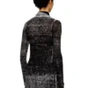 m-elan Keyhole neck-tie jumper in linen