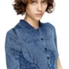 m-fenny-drs Polo midi dress in denim-effect knit