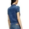 m-fenny Indigo shirt-cardigan with Phoenix logo
