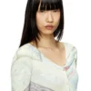 m-fiorina Cropped cardigan with medieval print