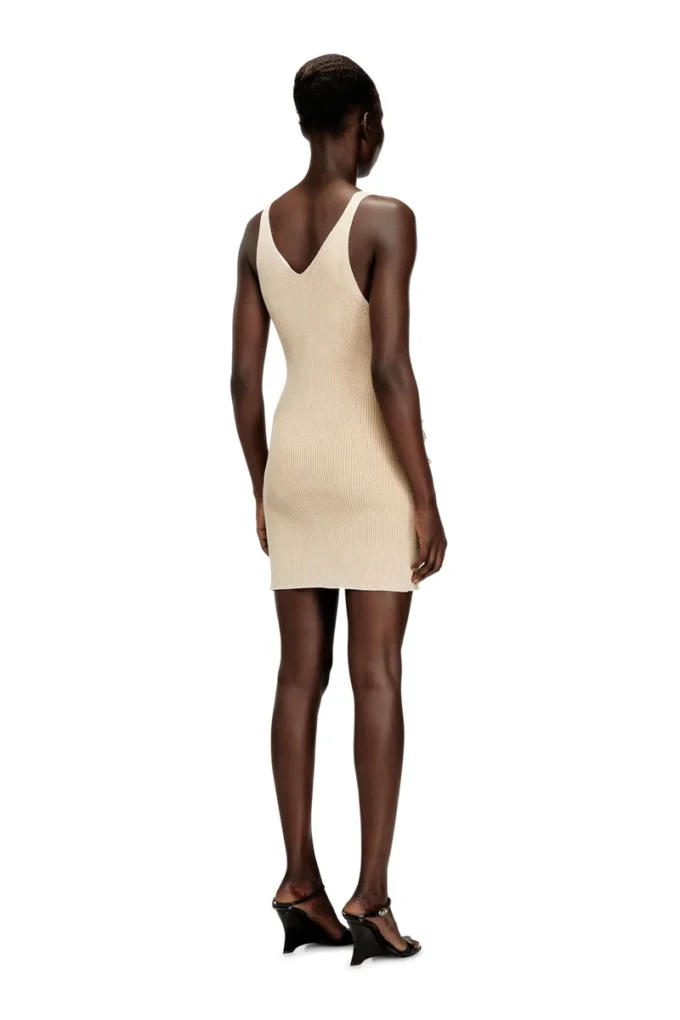 m-gabrielle Rib-knit short dress with cargo pockets