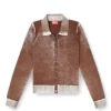 m-loren Cardigan with faded reverse print