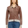 m-loren Cardigan with faded reverse print