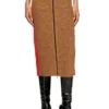 m-lousi Midi skirt in alpaca with front zipper