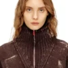 m-marcellette Half-zip jumper with distressed effect