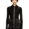 m-melissa Ribbed cardigan with cargo pockets