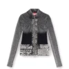 m-melissa Zip-up cardigan with denim cargo pockets
