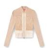 m-melissa Zip-up cardigan with denim cargo pockets