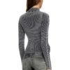 m-melissa Zip-up cardigan with denim cargo pockets
