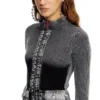 m-melissa Zip-up cardigan with denim cargo pockets
