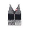 m-melly Knit tank top with denim cargo pockets