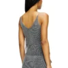 m-melly Knit tank top with denim cargo pockets