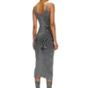 m-melti Knit midi dress with contrast pockets