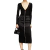 m-melti-ls Ribbed midi dress with cargo pockets