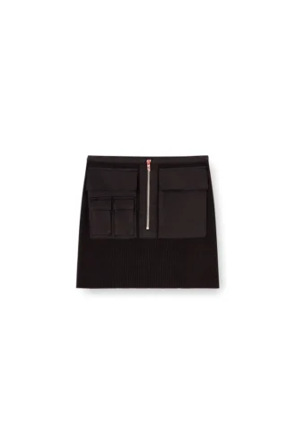 m-meryn-short Ribbed mini skirt with cargo pockets