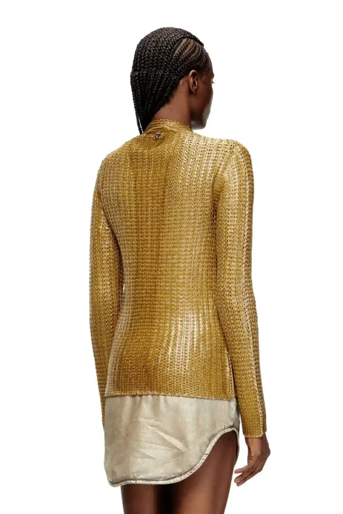 m-millo Ribbed cardigan with shiny effect