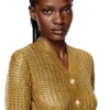 m-millo Ribbed cardigan with shiny effect