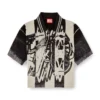 m-oliba-polo Striped polo jumper with 78 logo