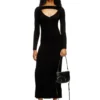 m-oloni Midi wool dress with inlay