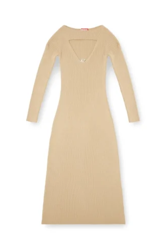 m-oloni Midi wool dress with inlay
