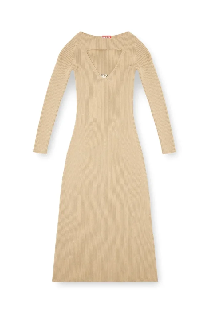 m-oloni Midi wool dress with inlay