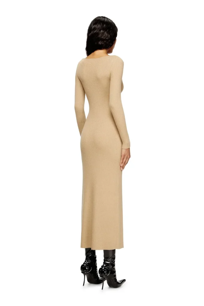 m-oloni Midi wool dress with inlay