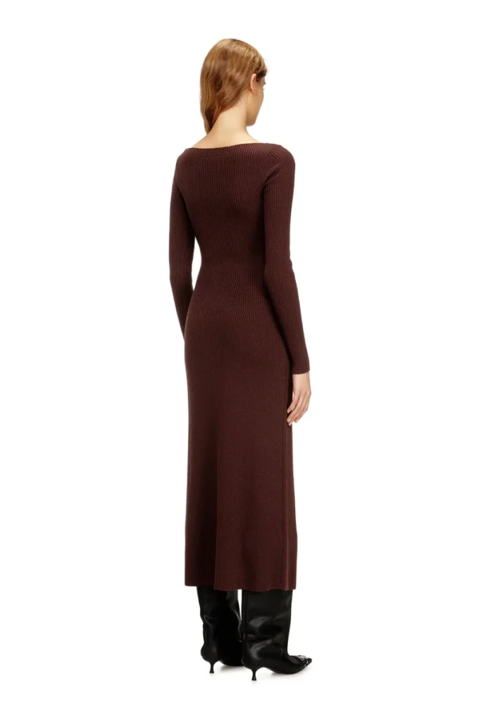 m-oloni Midi wool dress with inlay
