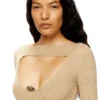 m-oloni Midi wool dress with inlay