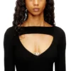m-oloni Midi wool dress with inlay