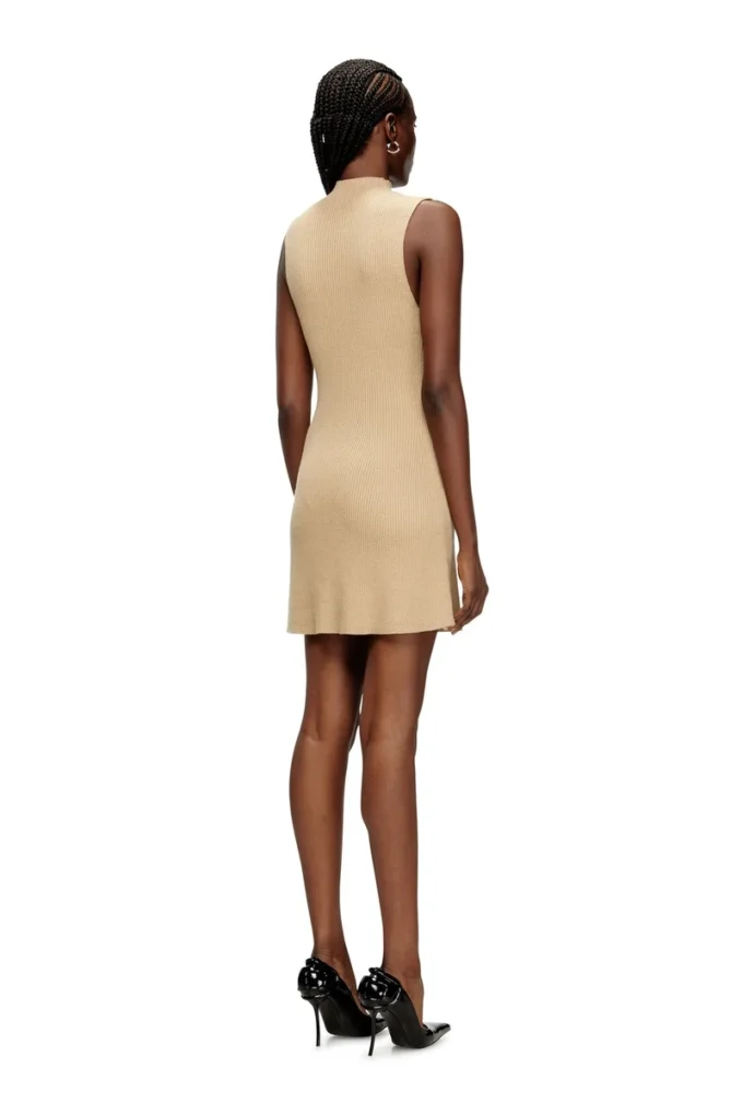 m-oloni-short Mini wool dress with inlay