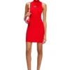 m-onervax Short turtleneck dress in ribbed knit