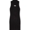m-onervax Short turtleneck dress in ribbed knit