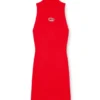 m-onervax Short turtleneck dress in ribbed knit