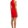 m-onervax Short turtleneck dress in ribbed knit