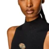 m-onervax Short turtleneck dress in ribbed knit
