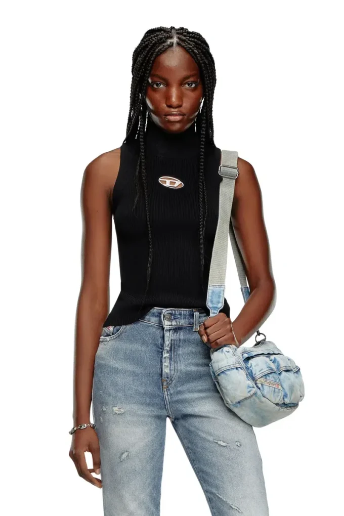 m-onervax-top Ribbed-knit turtleneck top