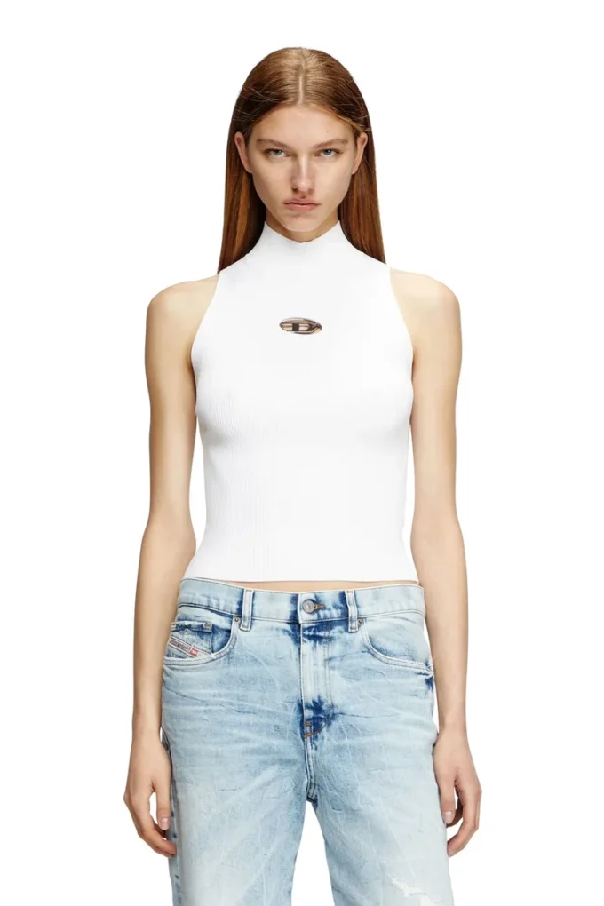 m-onervax-top Ribbed-knit turtleneck top