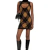 m-romko-dress Wool dress with argyle pattern