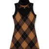 m-romko-dress Wool dress with argyle pattern
