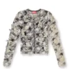 m-sibylla Cardigan in devoré houndstooth jacquard