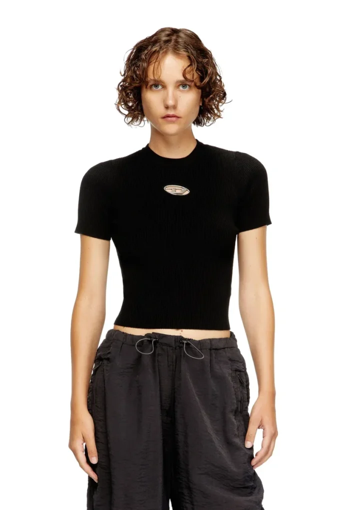 m-valari-ss Short-sleeve jumper with metal Oval D