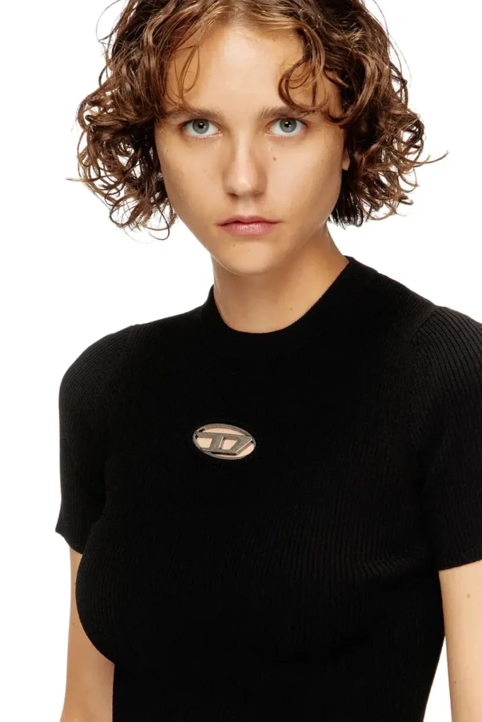 m-valari-ss Short-sleeve jumper with metal Oval D