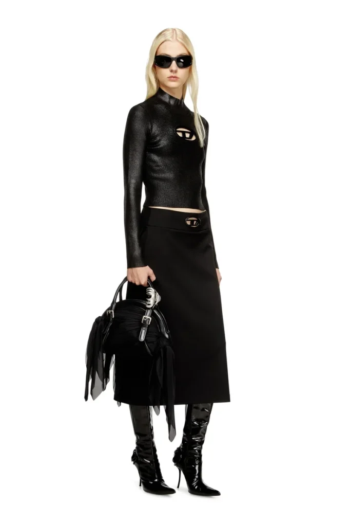 m-valari-tn Ribbed-knit turtleneck with shiny effect