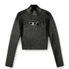 m-valari-tn Ribbed-knit turtleneck with shiny effect