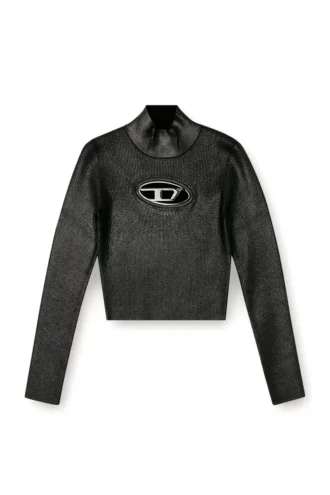 m-valari-tn Ribbed-knit turtleneck with shiny effect