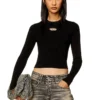 m-valary Ribbed-knit long-sleeve top