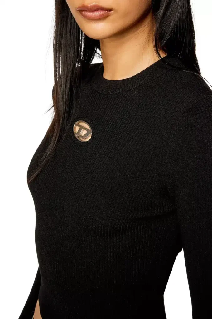 m-valary Ribbed-knit long-sleeve top