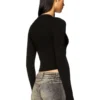 m-valary Ribbed-knit long-sleeve top