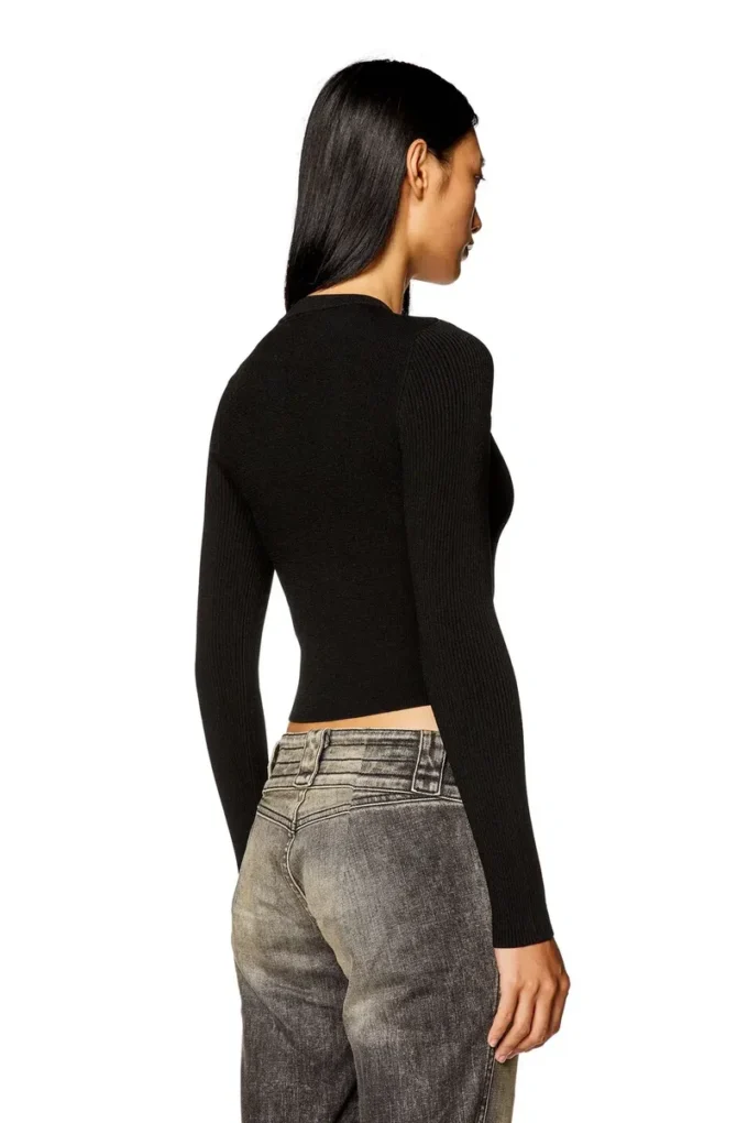 m-valary Ribbed-knit long-sleeve top