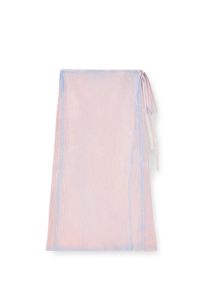 m-vigo Wrap skirt in double-dyed rib-knit